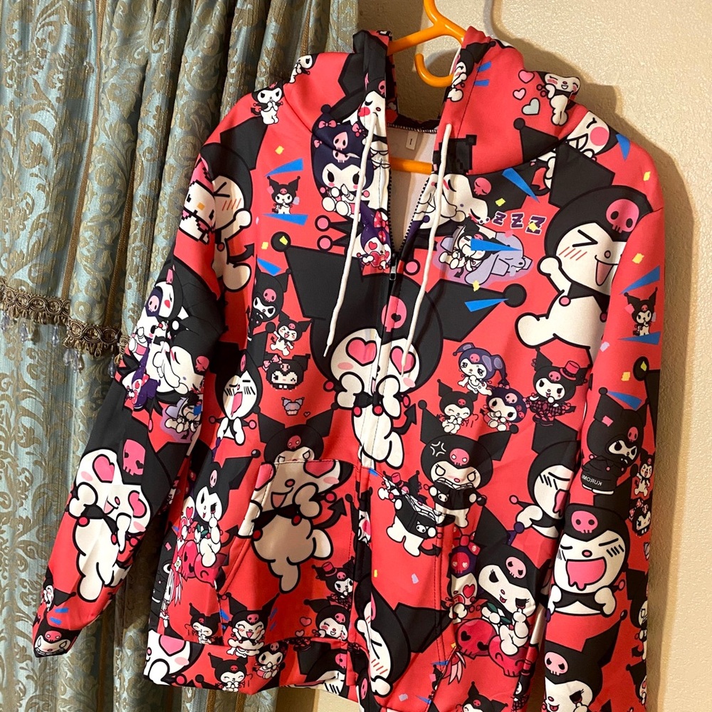 Kuromi Hoodie Oversized M Pink